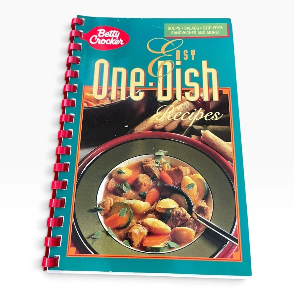 Betty Crocker Easy One-Dish Recipes Cookbook Spiral Bound Soups Salads Stir-Frys